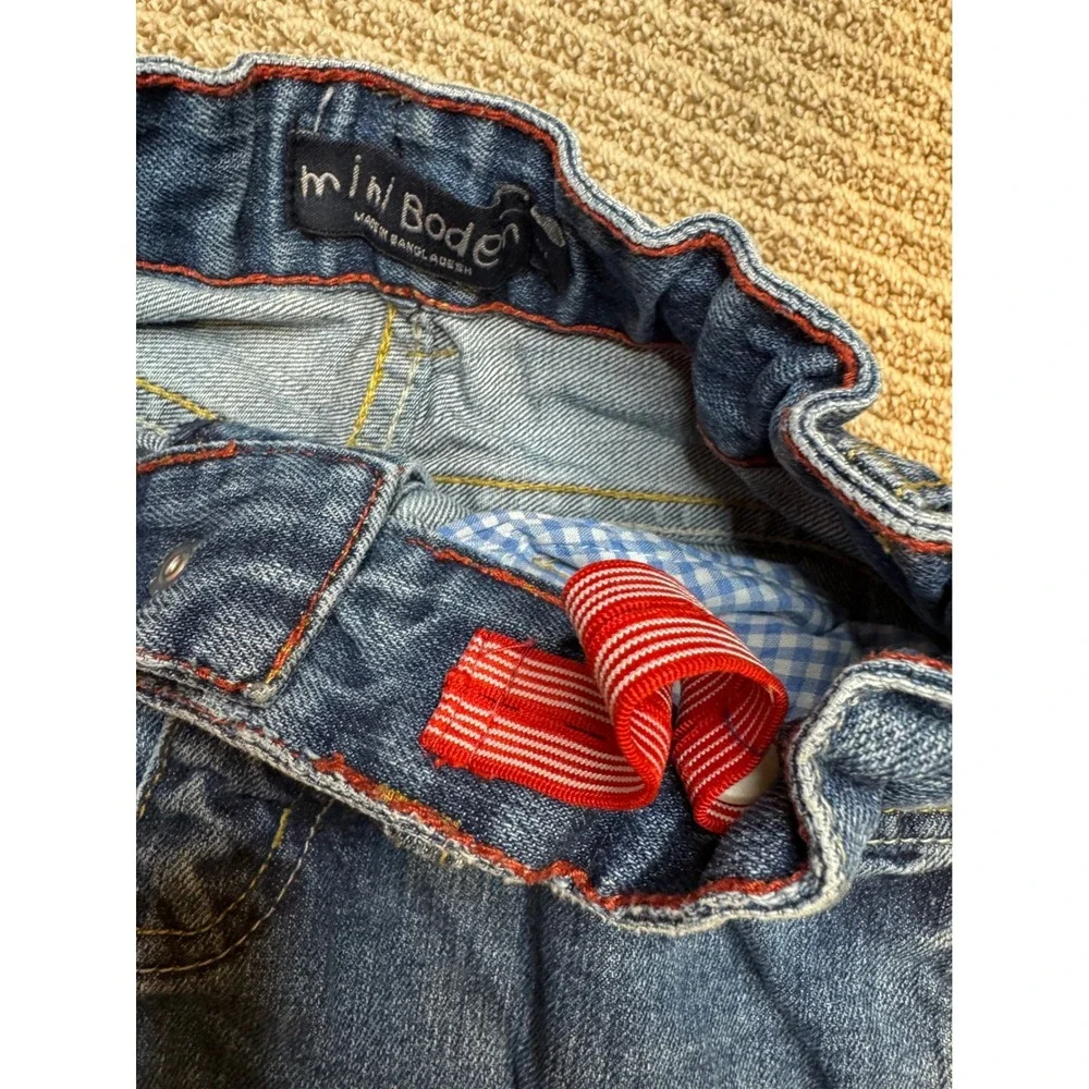 Mini Boden Kids Blue Straight Leg Adjustable Waist Denim‎ Jeans Size 10Y